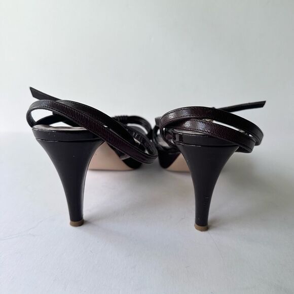 Bally ‘Jael’ Chocolate Brown Strappy Heeled Sandals Wrap Ankle Strap 6.5 - Picture 9 of 16